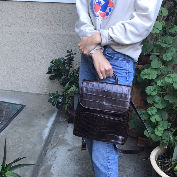 Talbots Handbags - New vintage reddish brown Talbots leather backpack